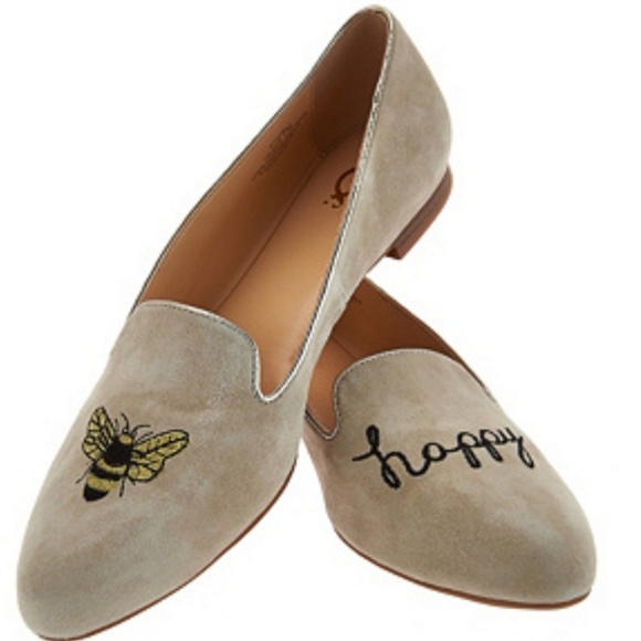 C. Wonder Shoes Tan Bee Happy Suede Flats From C Wonder